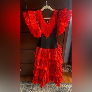 Flamenco dancer child costume